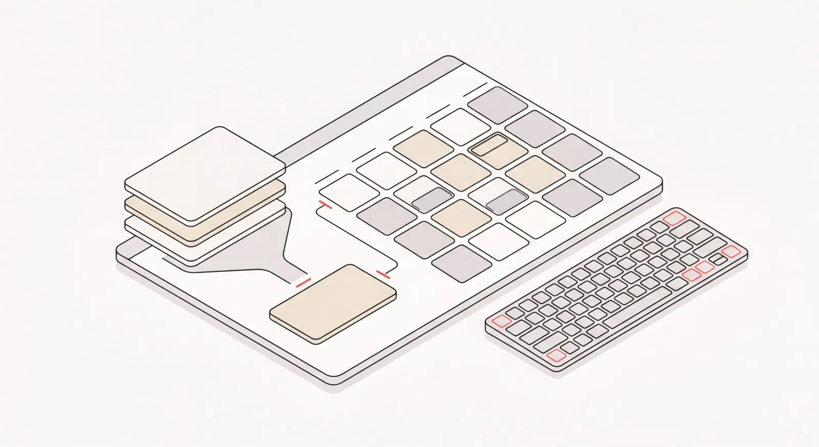 Time-blocking planner with a unified task inbox feeding a calendar of time blocks, illustrating an Akiflow review