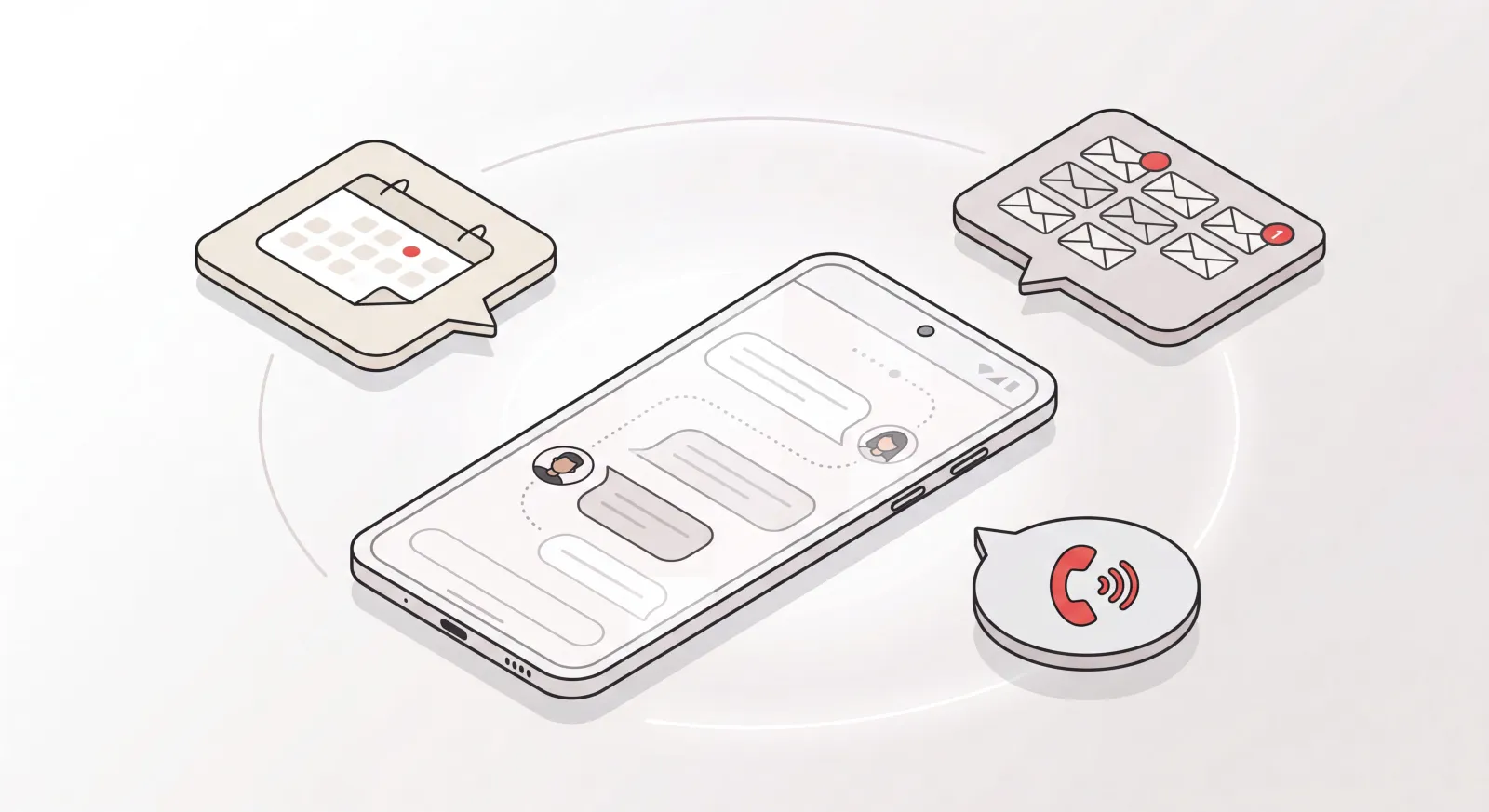 Android phone running an AI assistant that handles calendar, inbox, and calls